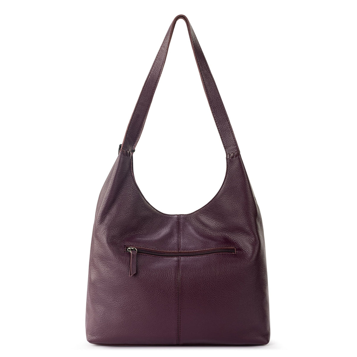The Sak Huntley Hobo Bag in Aubergine Leather