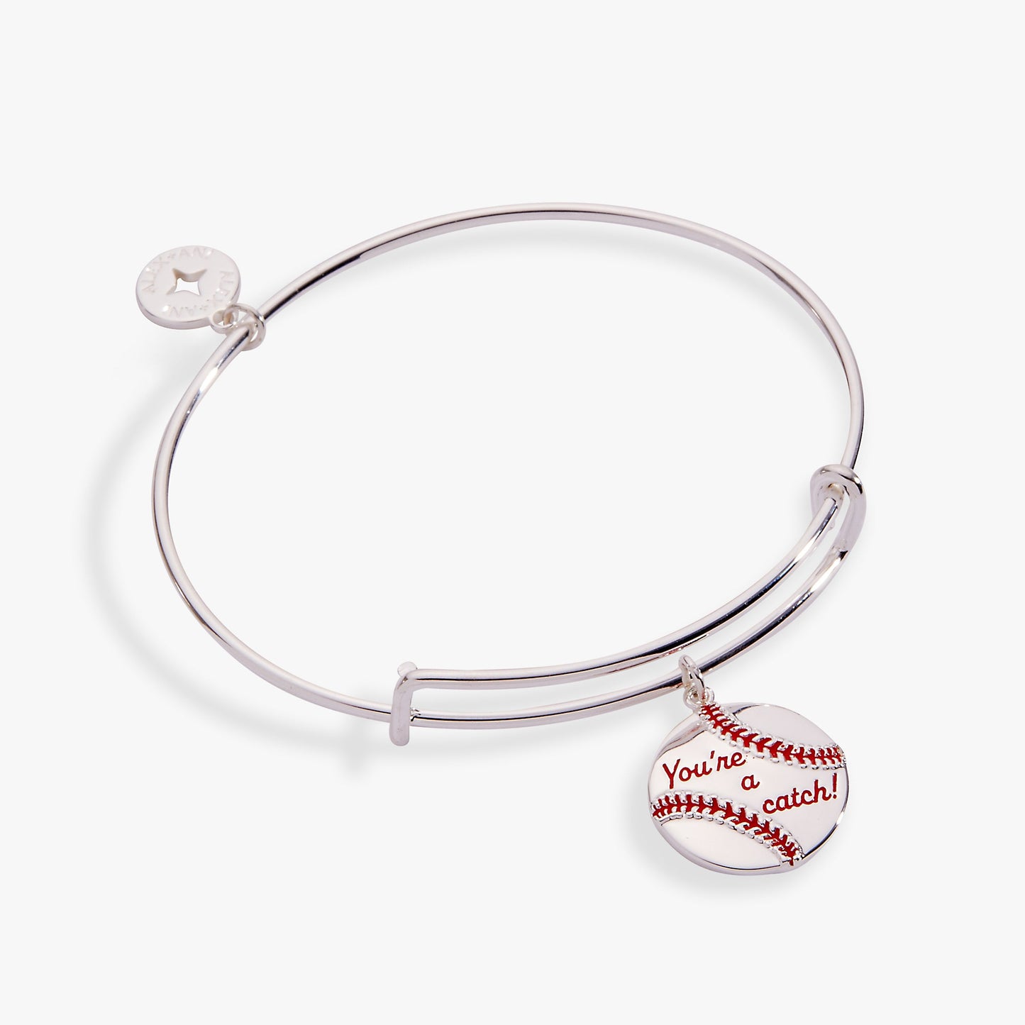 "You're a Catch" Charm Bangle Silver