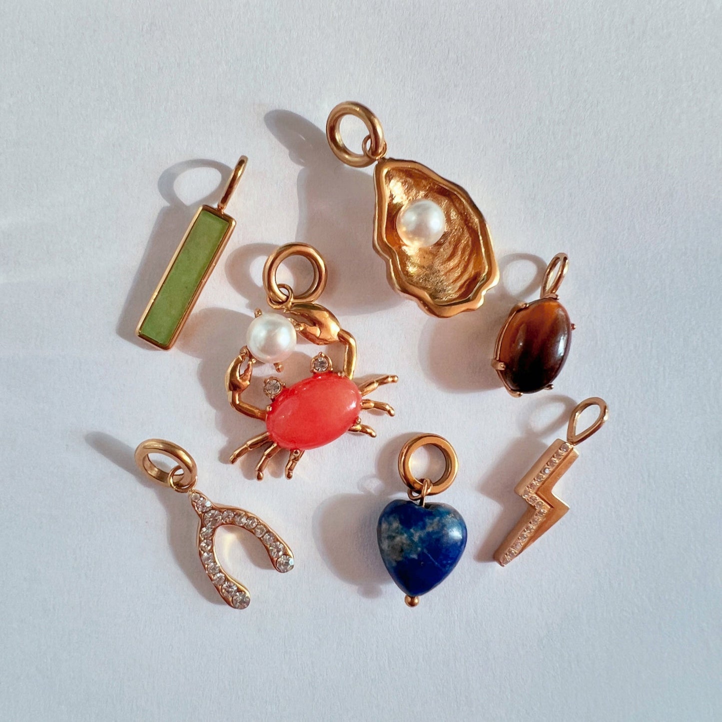 Oyster Interchangeable Charm Stainless Steel Gold