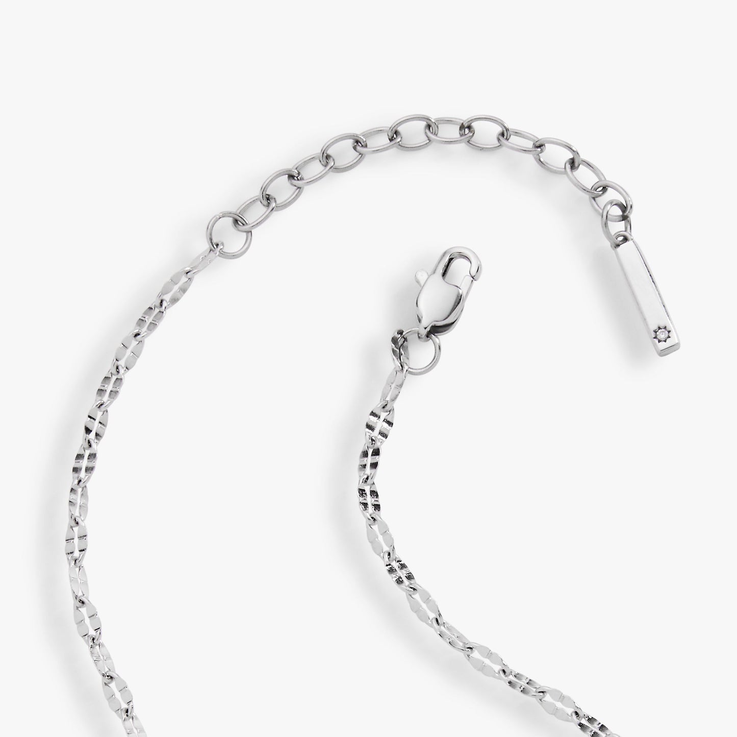 Multi Faceted Chain Anklet Stainless Steel Gold