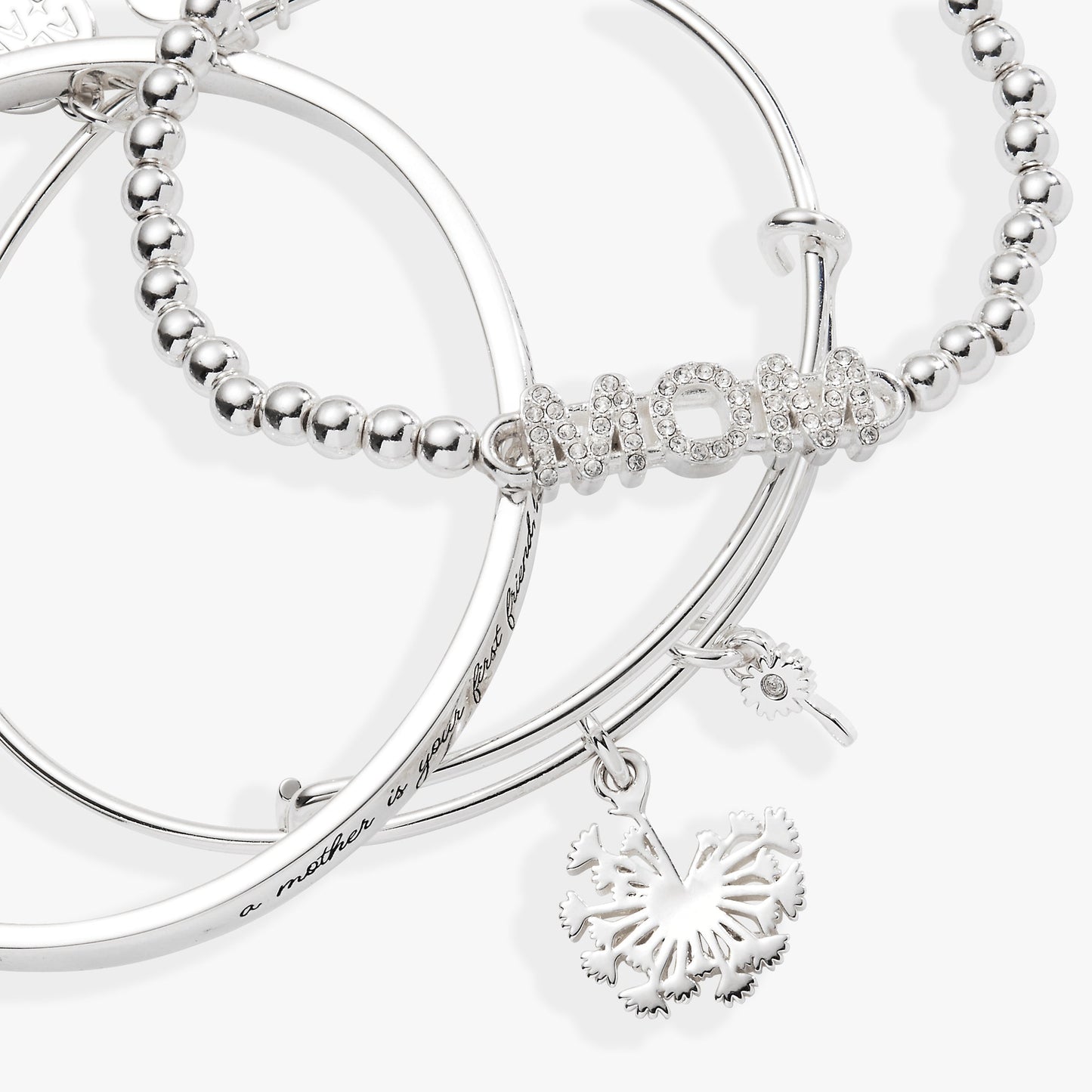 Mother's Day Dandelion Set of 3 Silver