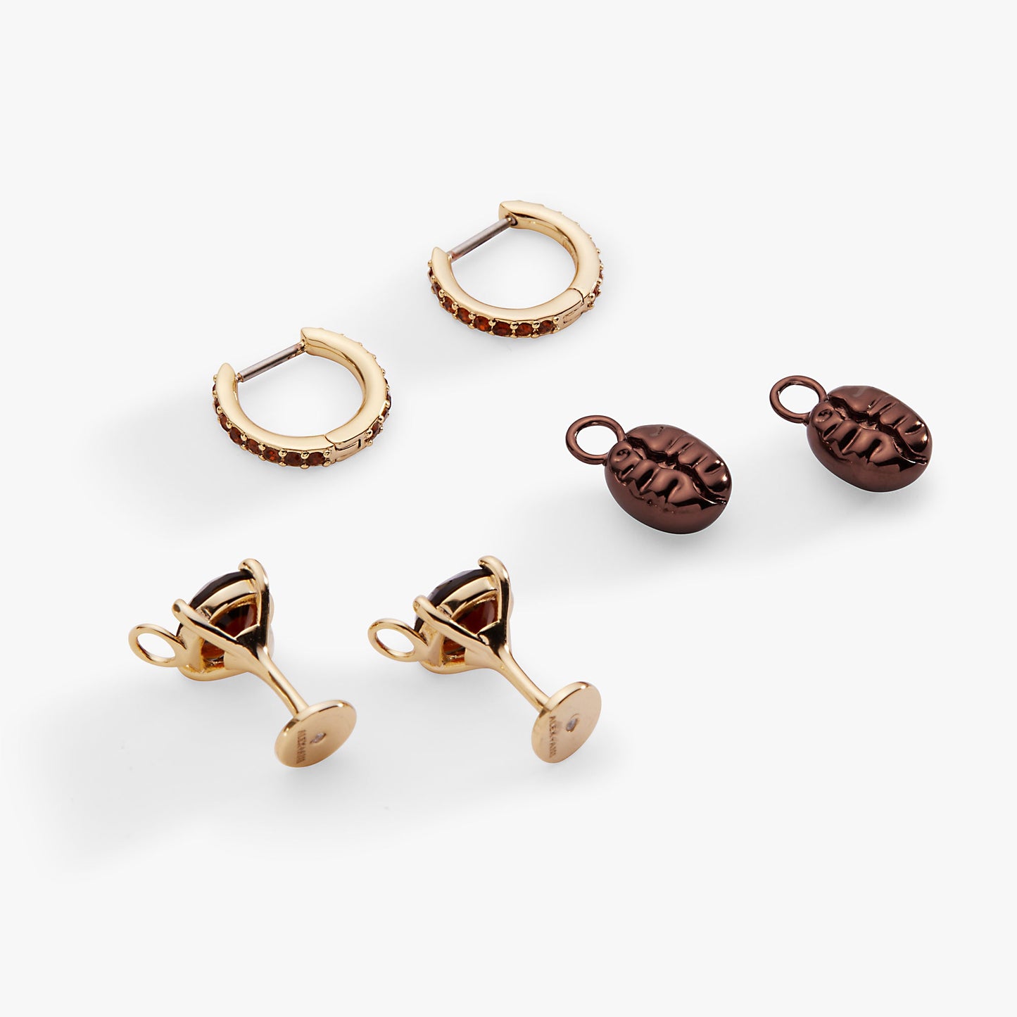 Espresso Martini Huggie Hoop Set Gold