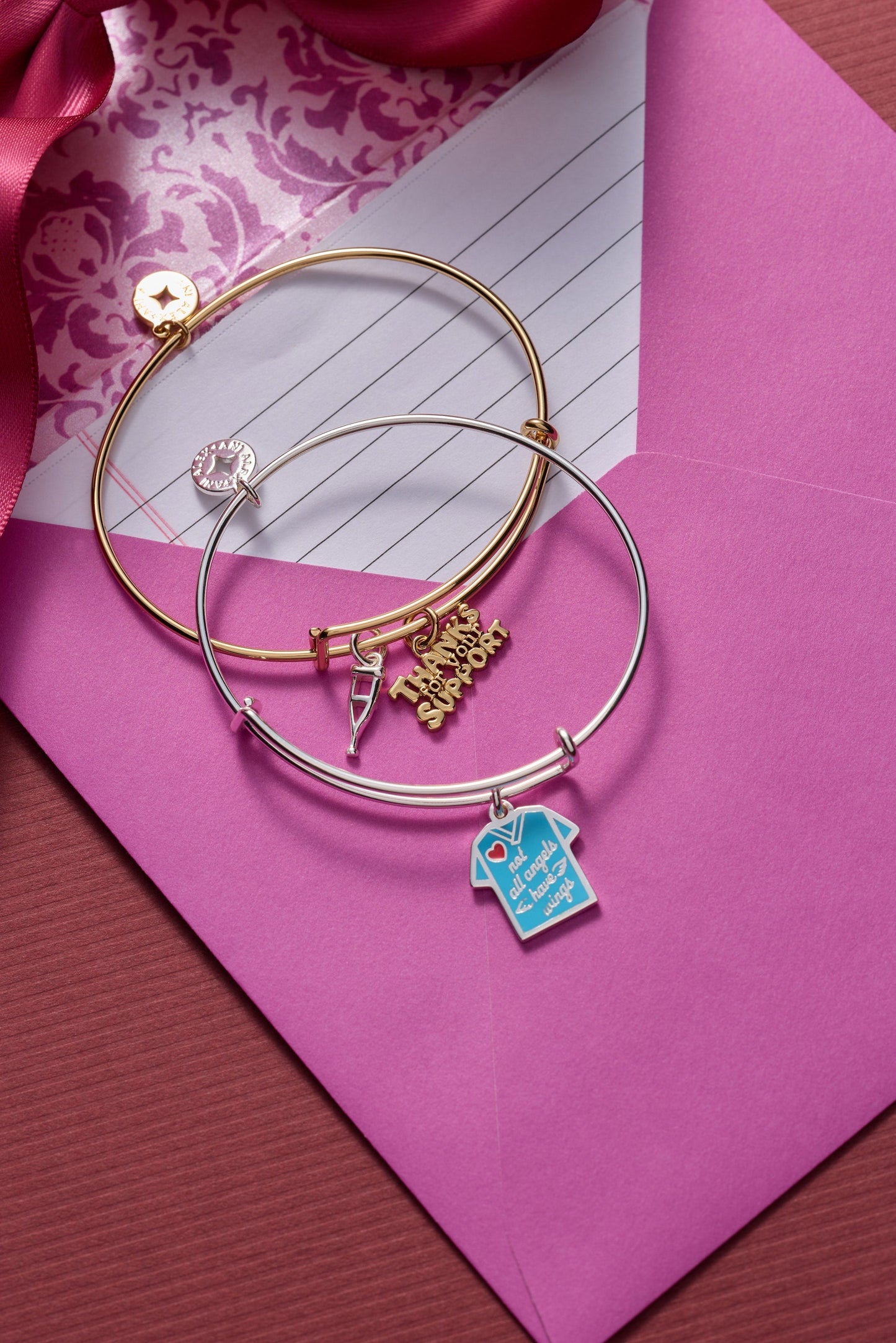 Thanks For Your Support' Crutch Bangle
Gold
