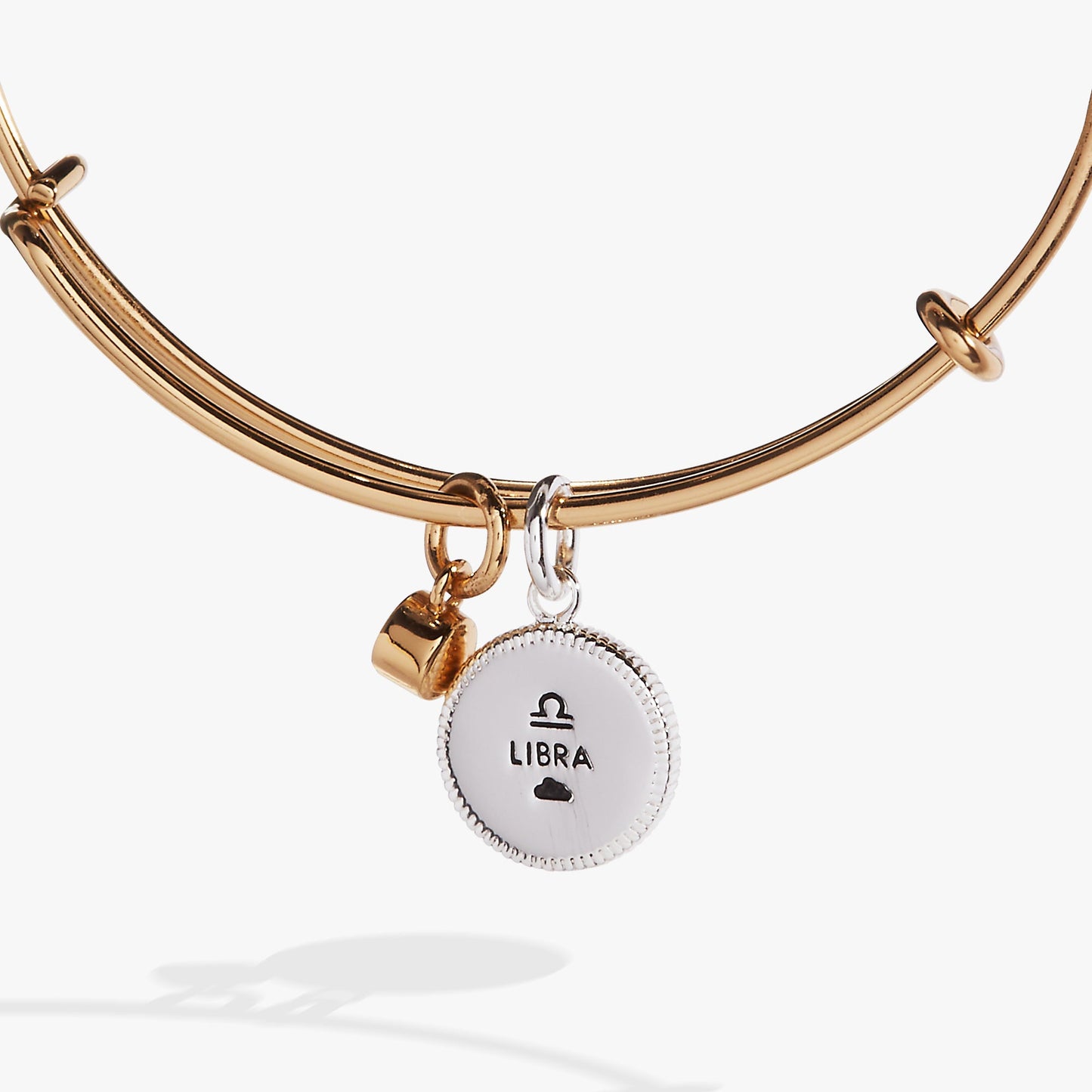 Libra Zodiac Charm Bangle Two Tone