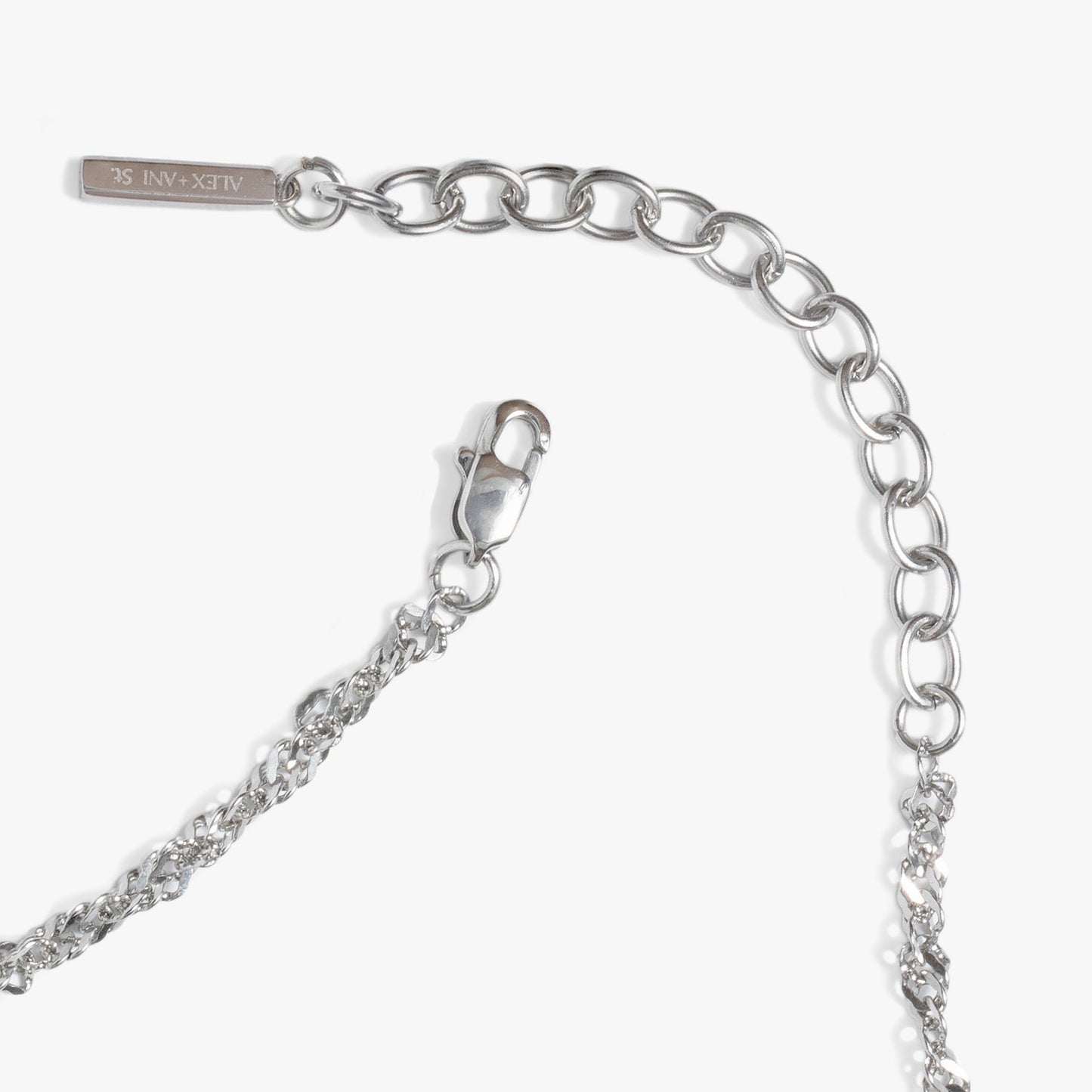 Singapore Chain Charm & Layering Necklace| Alex and Ani Stainless Steel Silver