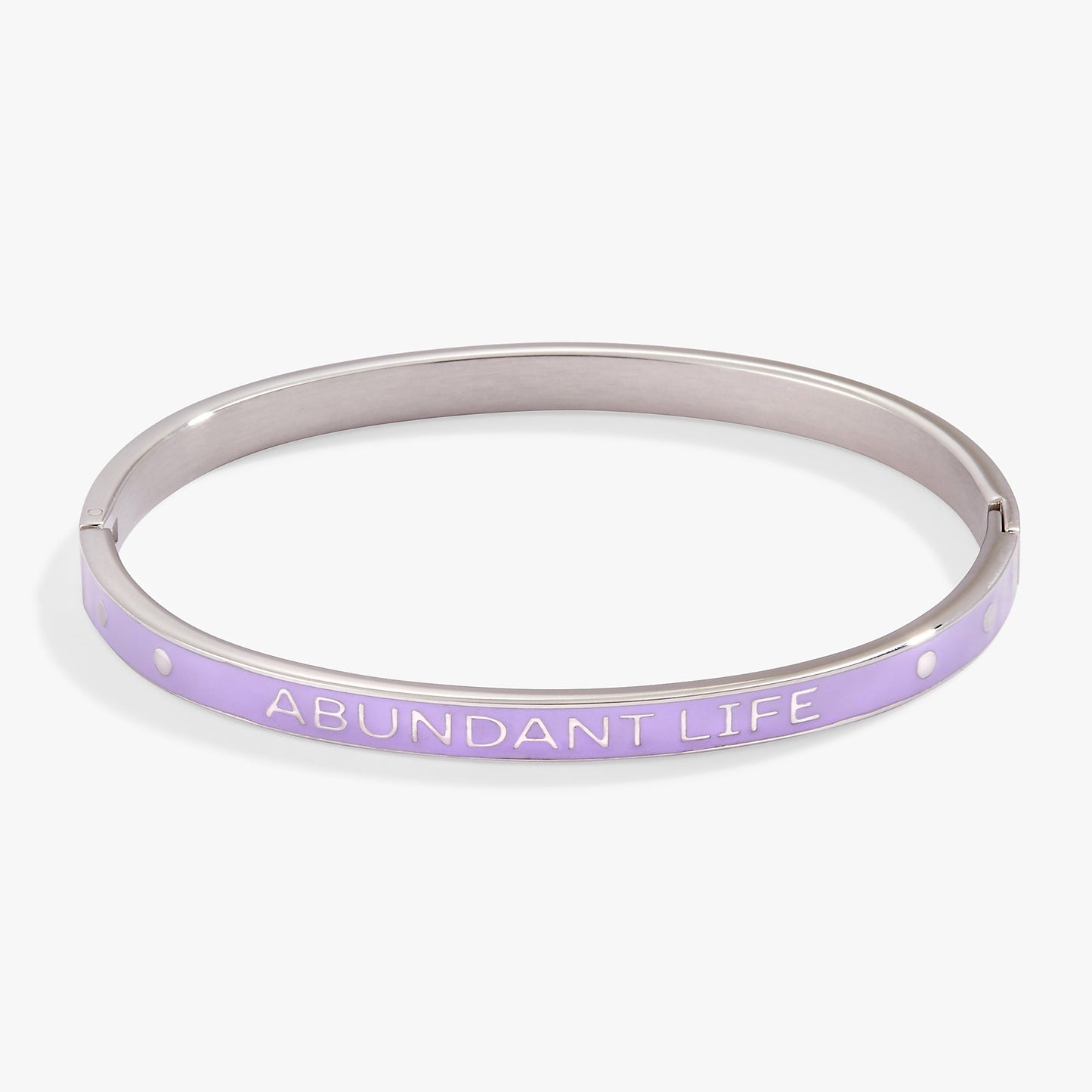 Grateful Heart, Abundant Life' Hinge Bangle
Stainless Steel Silver