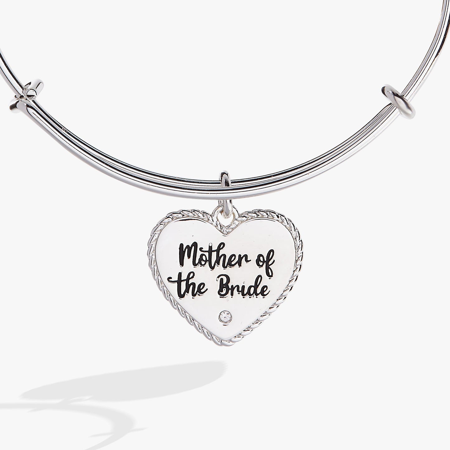 Mother of the Bride Heart Bangle – Keepsake Wedding Gift for Mom Gold