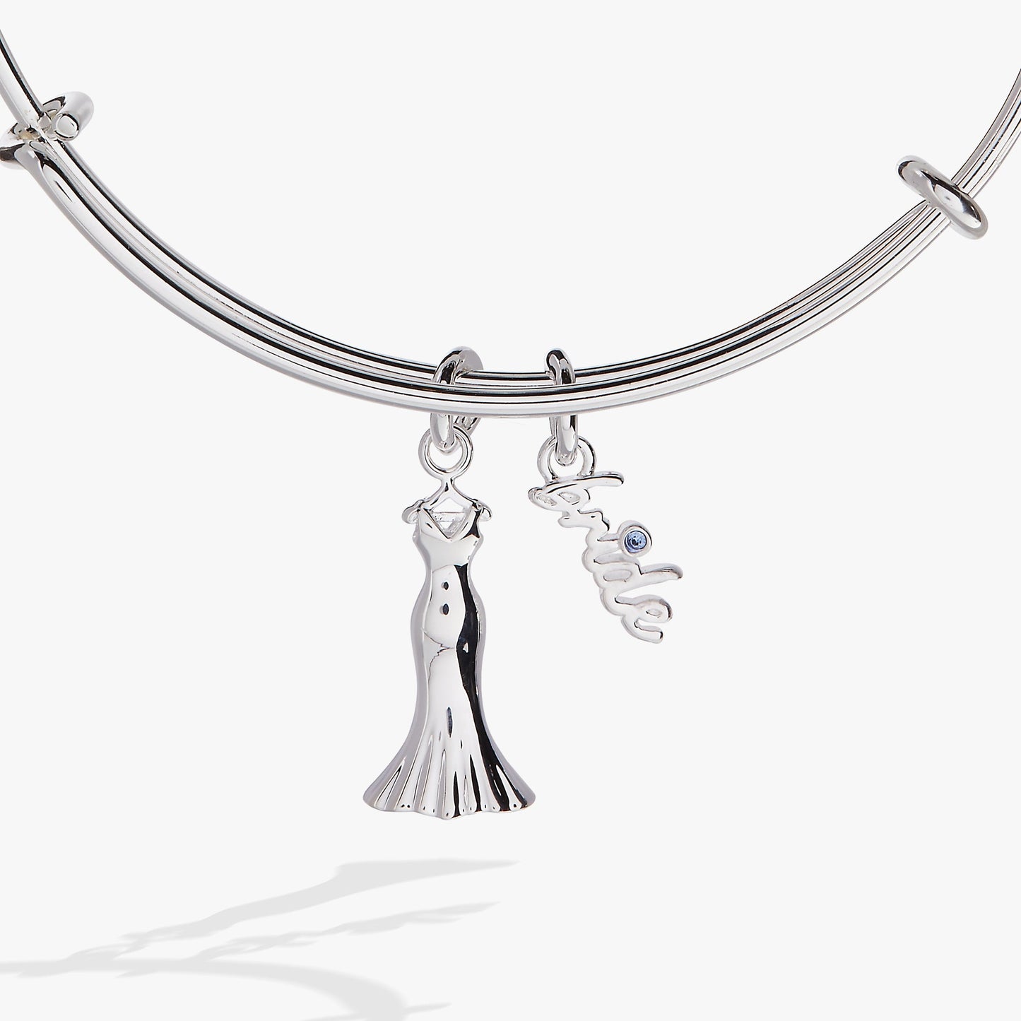 Bridal Gown Duo Charm Bangle Gold