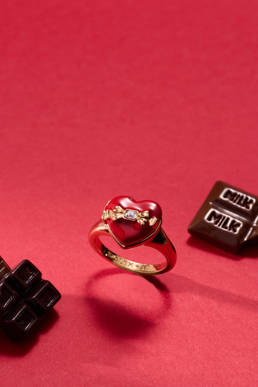 Box of Chocolate Locket Ring Gold