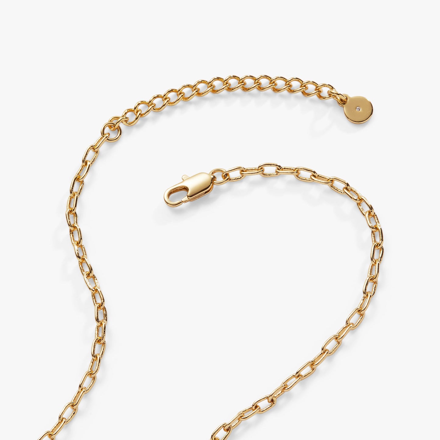 Love and Luck Wheel Charm Necklace Gold