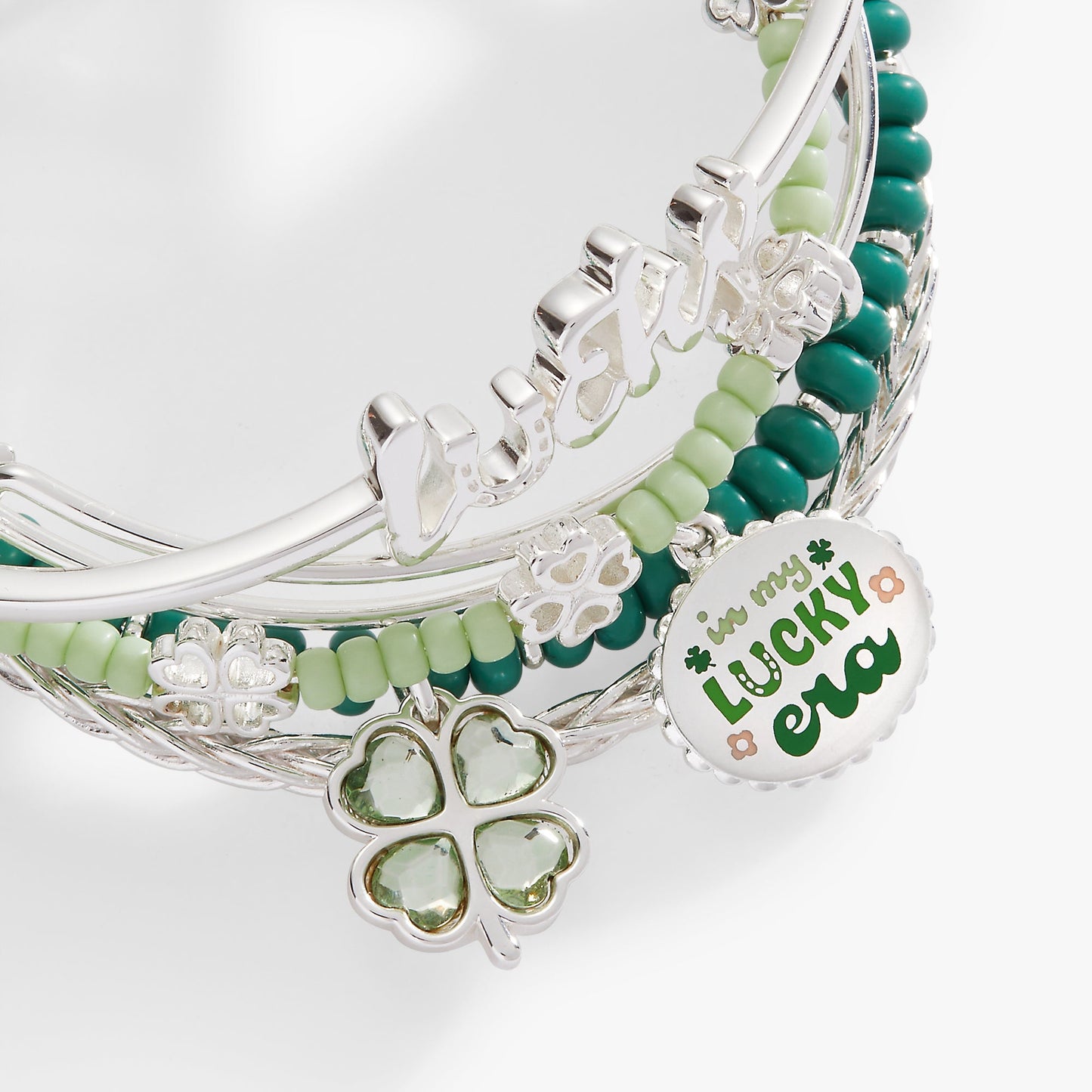 St. Patrick’s Day Set of 5 Bracelets Silver