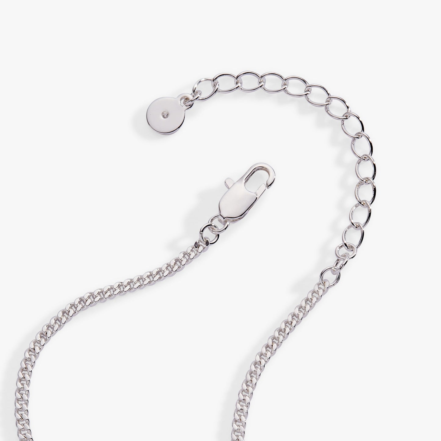 Glass Butterfly Inline Necklace Silver