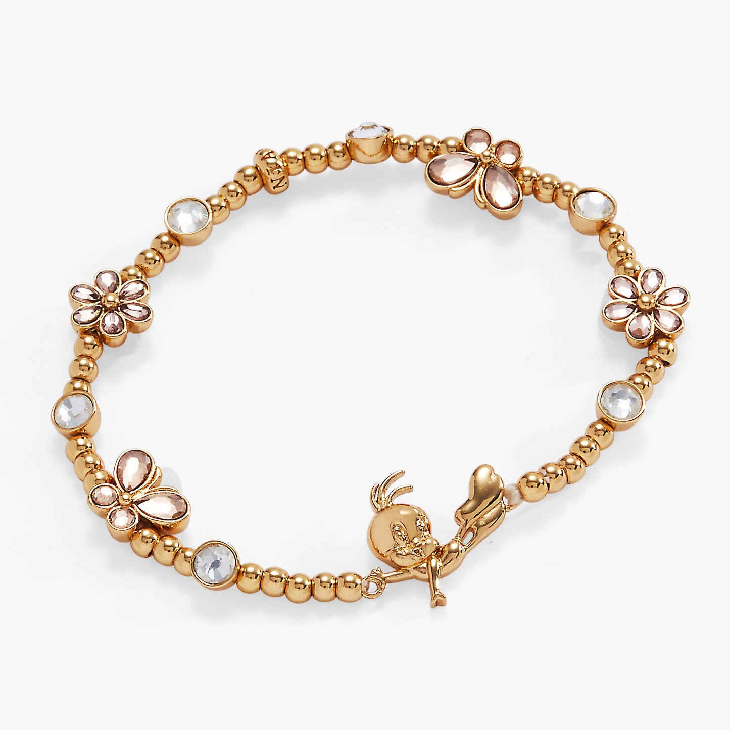 Looney Tunes - Tweety Beaded Stretch Bracelet Gold