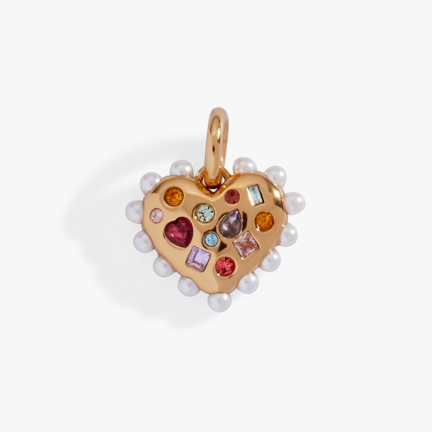 Gemmy Heart Charm Gold