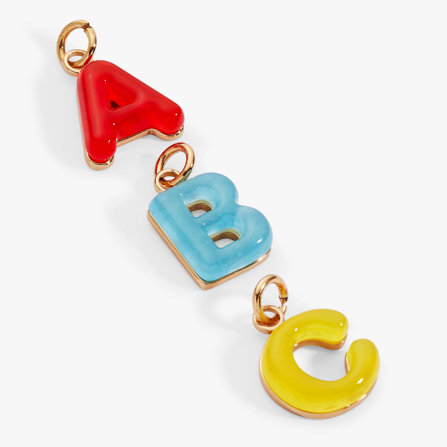 ABC Charm Trio Set of 3 Gold