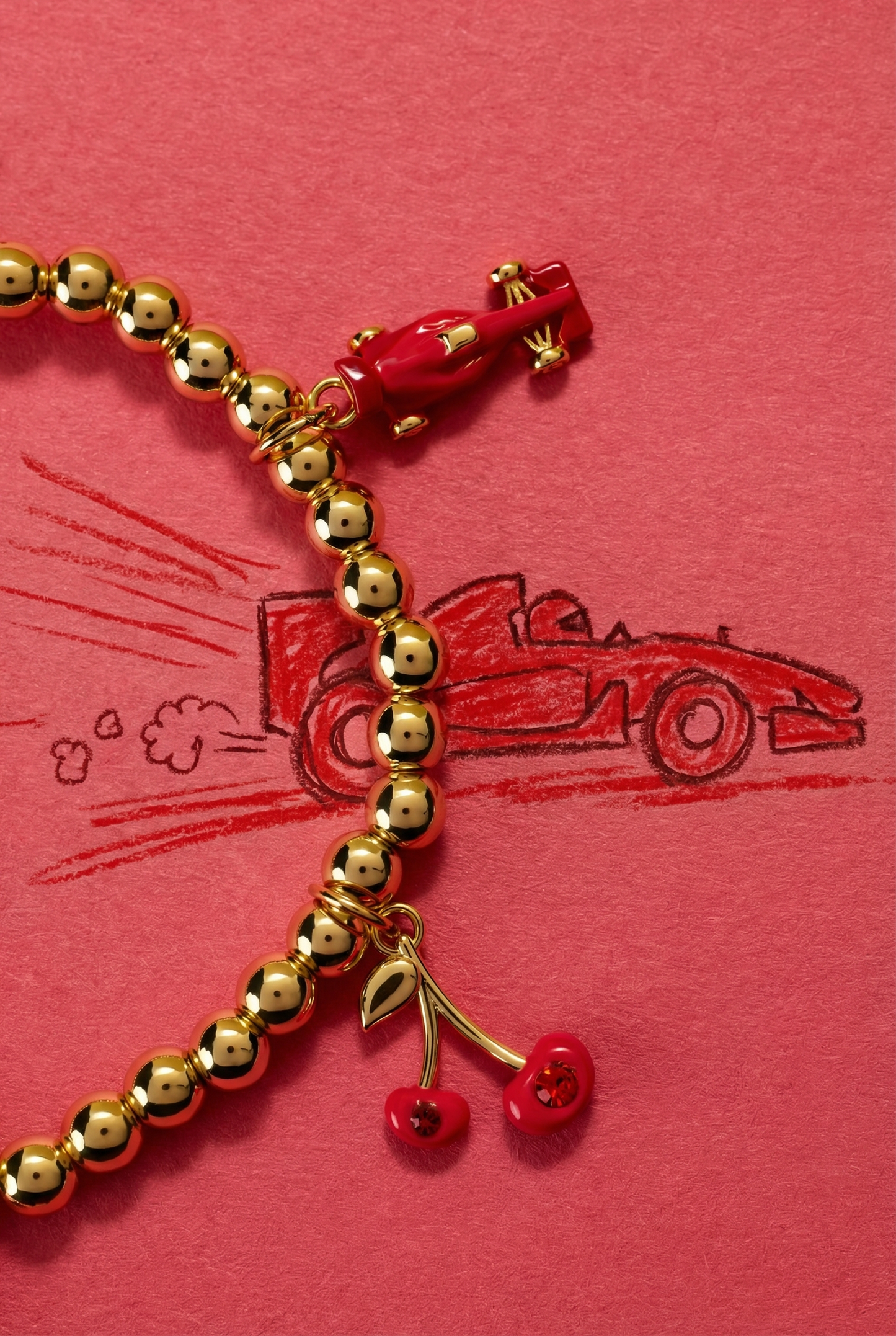 Crayola Scarlet Charm Stretch Bracelet Silver