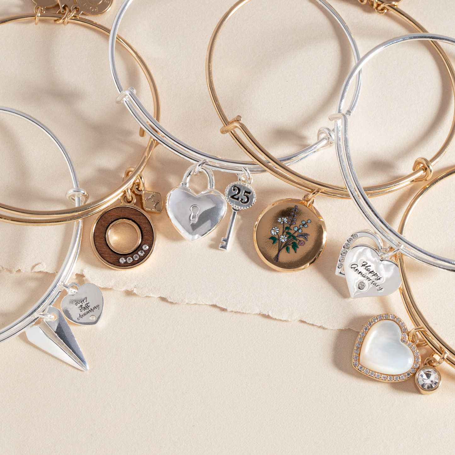 25th Anniversary Bangle Silver