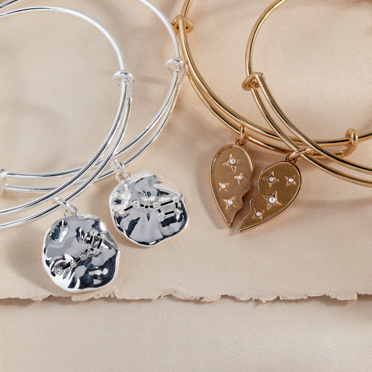 Little Dipper BFF Bangle Set of 2 Silver