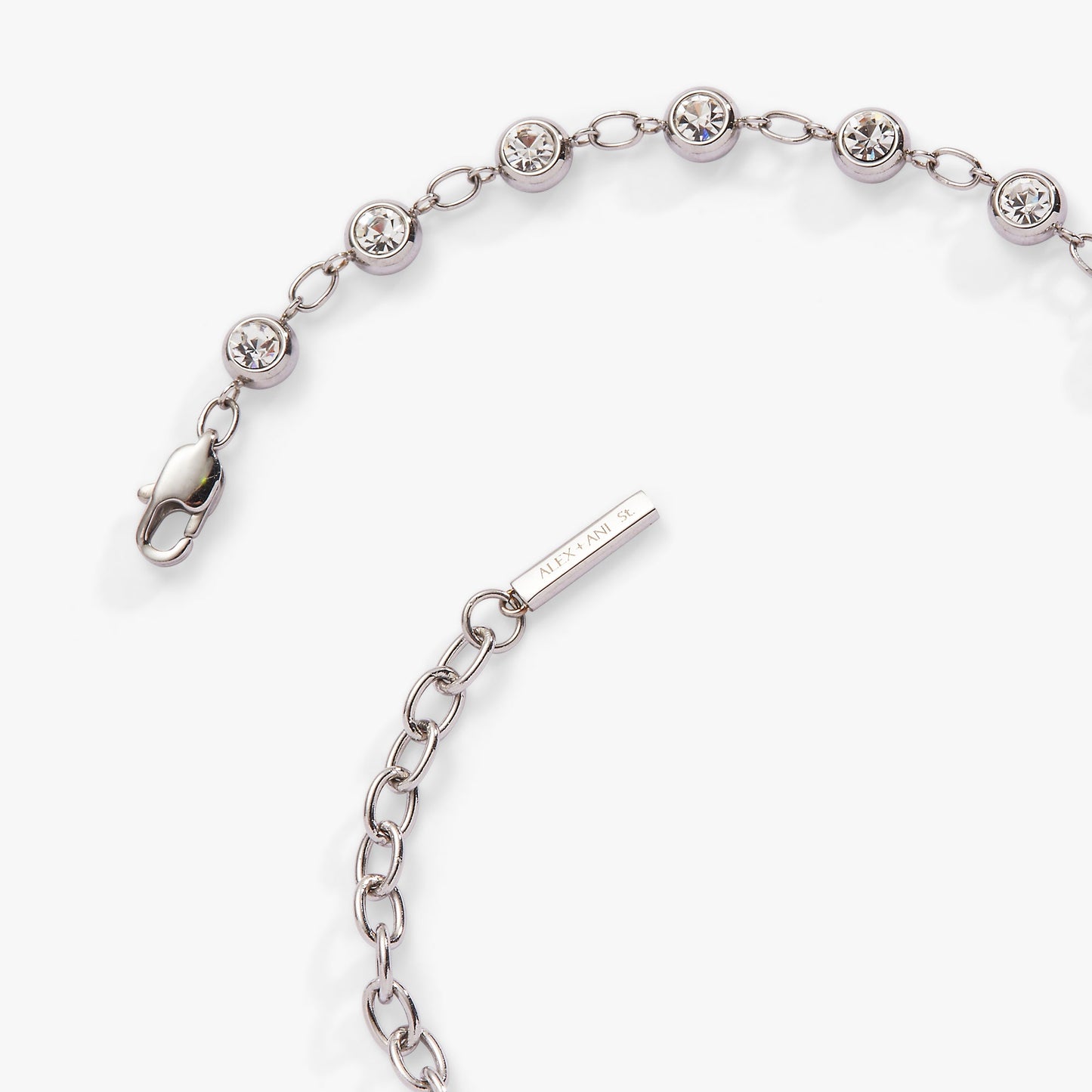 Crystal Pebble Chain Bracelet Stainless Steel Gold