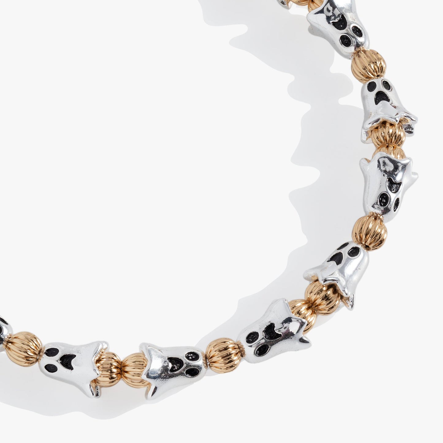 Ghost Beaded Bangle Two Tone