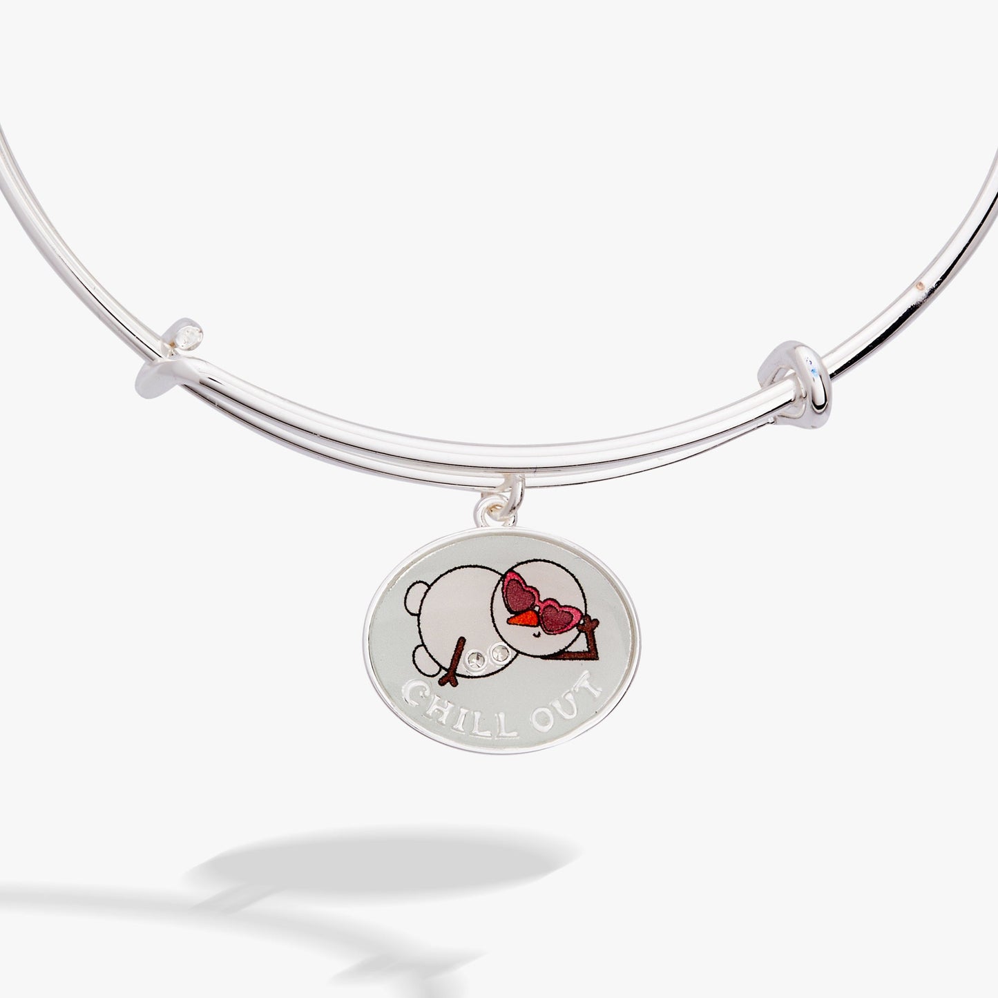 ‘Chill Out’ Charm Bangle Silver