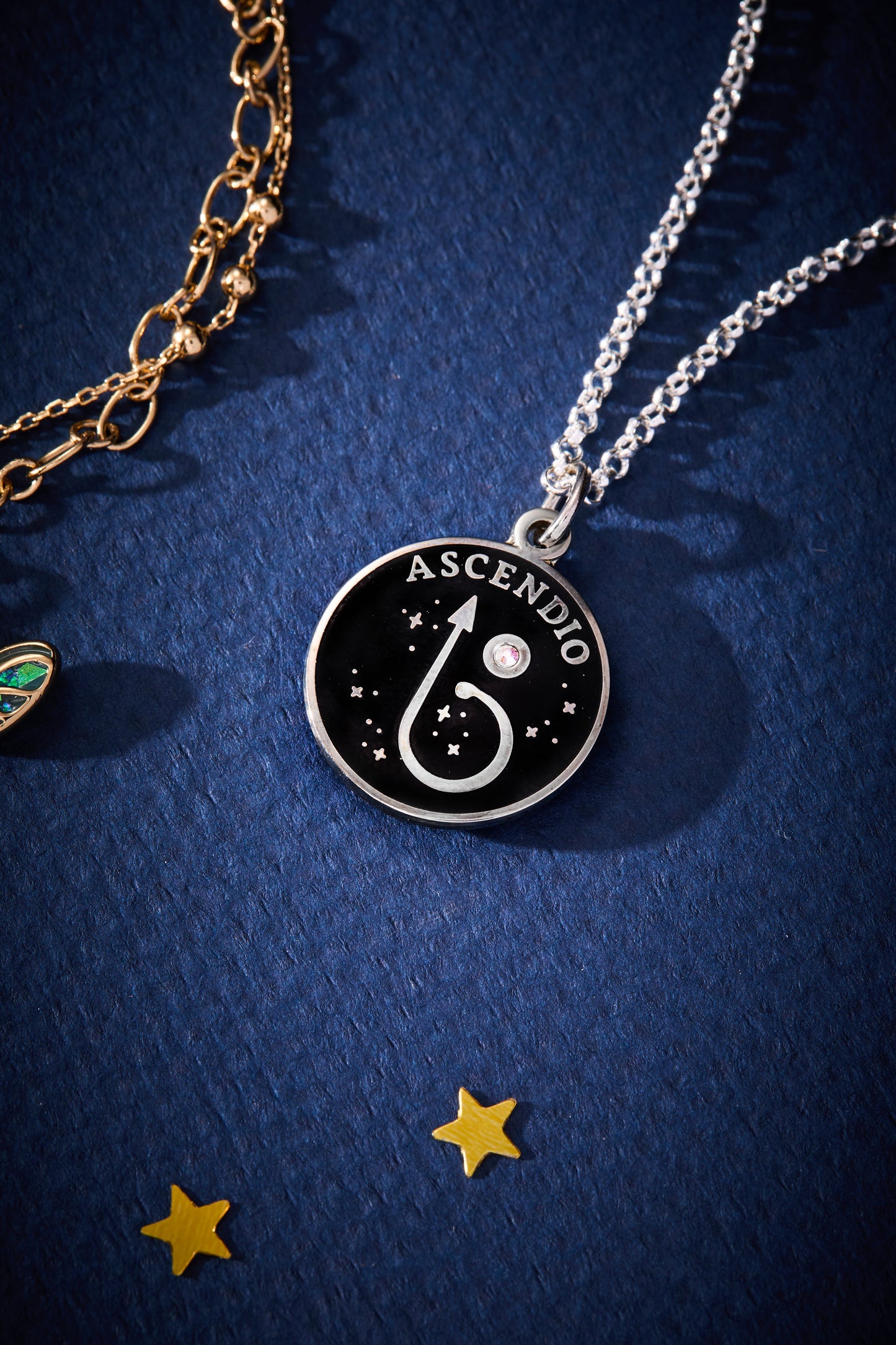 Harry Potter™ 'Ascendio' Necklace, Adjustable Shiny Silver