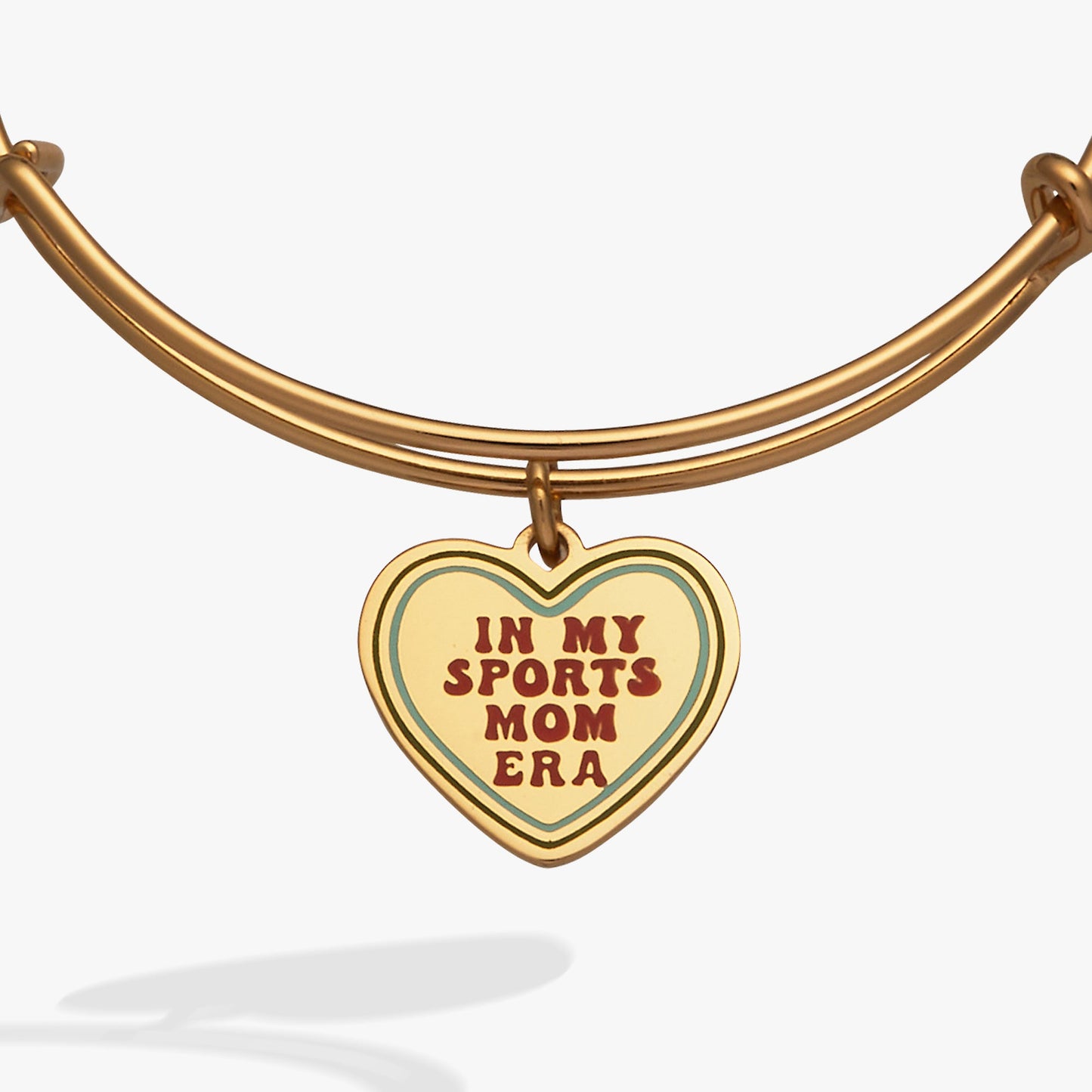 “In My Sports Mom Era” Charm Bangle Gold