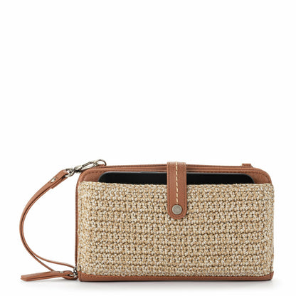 The Sak Iris Smartphone Wallet in Bamboo Static Crochet