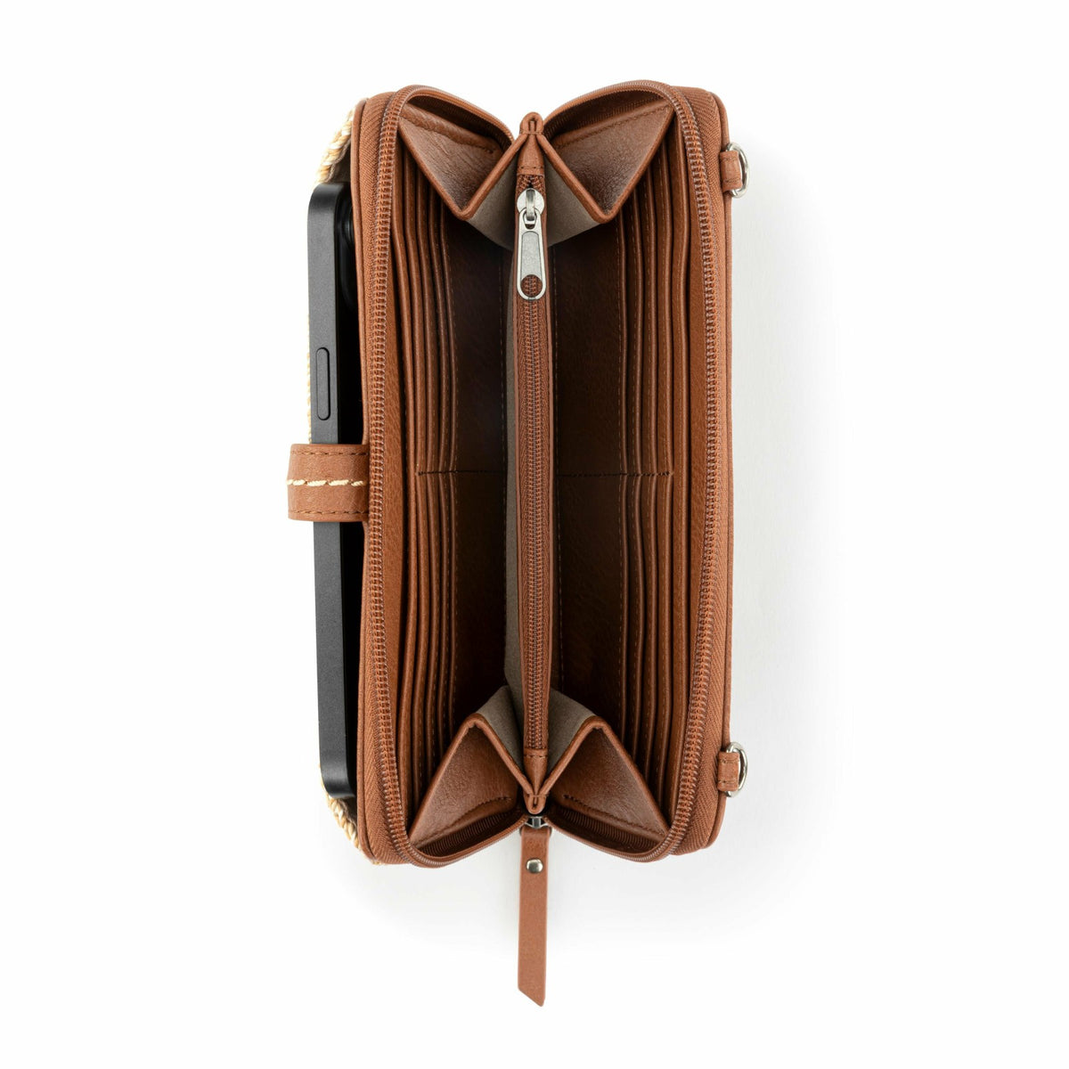 The Sak Iris Smartphone Wallet in Bamboo Static Crochet