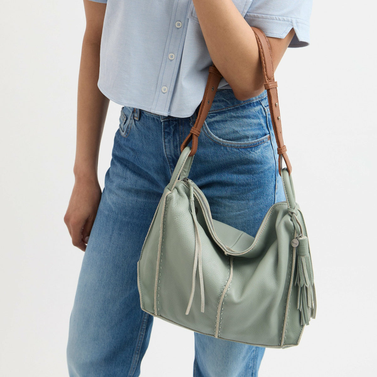 The Sak Los Feliz Hobo Bag in Meadow Leather