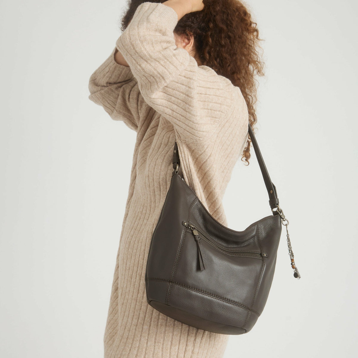 The Sak Sequoia Hobo Bag in Slate Leather