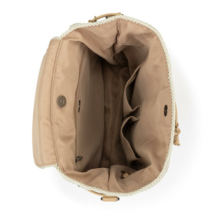 The Sak Sayulita Backpack in Natural Medallion Crochet