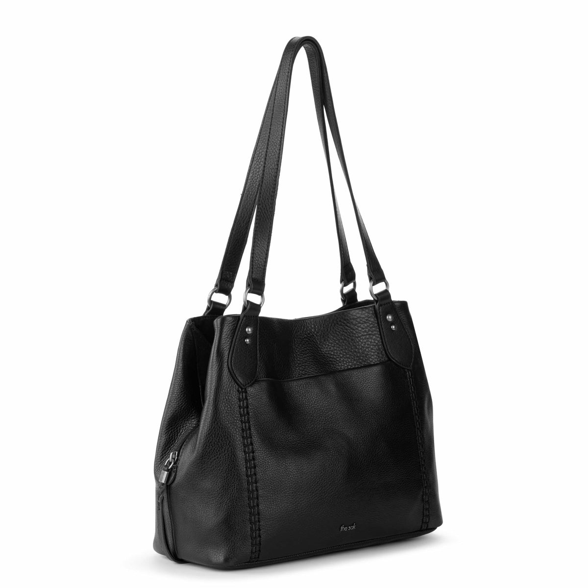 The Sak Melrose Satchel Bag in Black Leather
