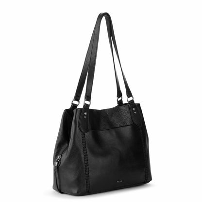 The Sak Melrose Satchel Bag in Black Leather