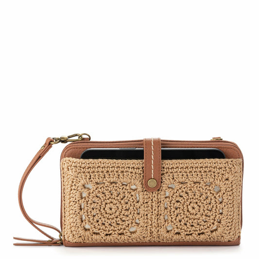 The Sak Iris Smartphone Wallet in Bamboo Medallion Crochet