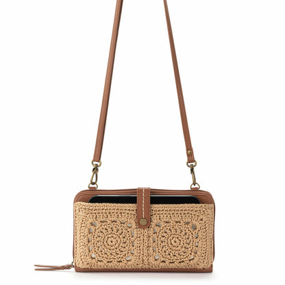 The Sak Iris Smartphone Wallet in Bamboo Medallion Crochet