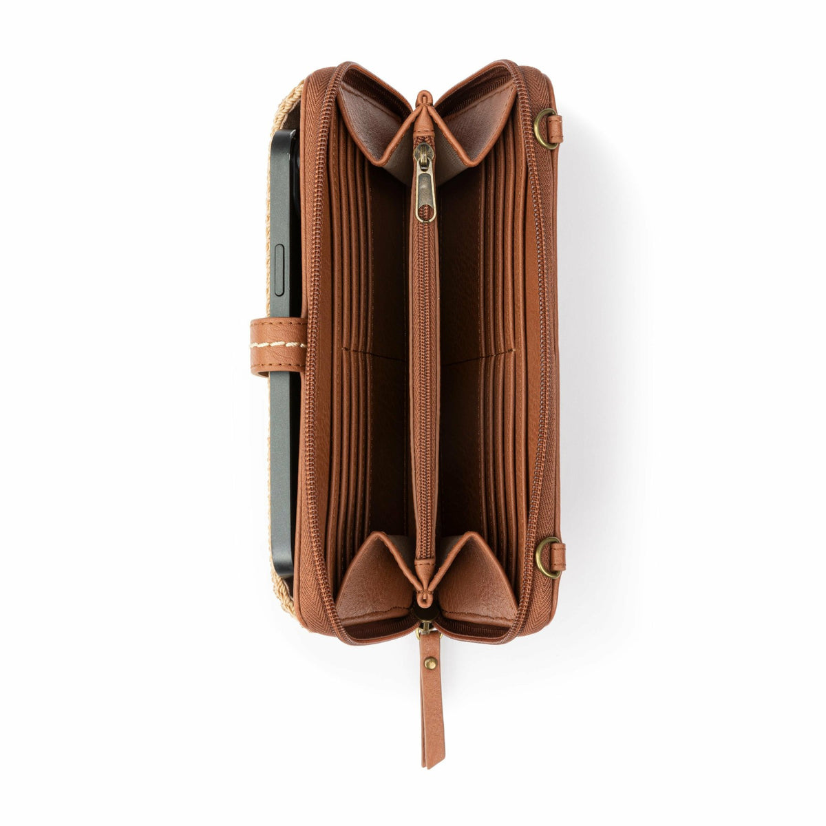 The Sak Iris Smartphone Wallet in Bamboo Medallion Crochet