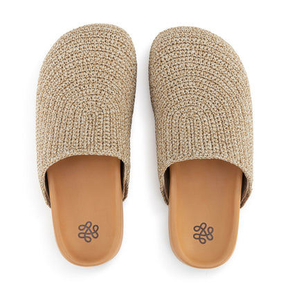 The Sak Bolinas Clog in Bamboo Static Crochet