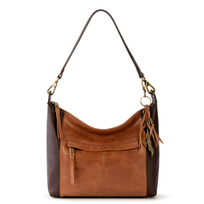 The Sak Alameda Hobo Bag in Tobacco Snake Multi Leather