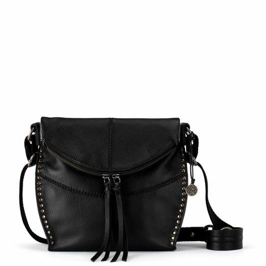 The Sak Silverlake Flap Crossbody Bag in Black Leather