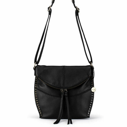 The Sak Silverlake Flap Crossbody Bag in Black Leather