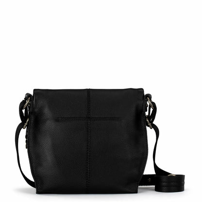 The Sak Silverlake Flap Crossbody Bag in Black Leather