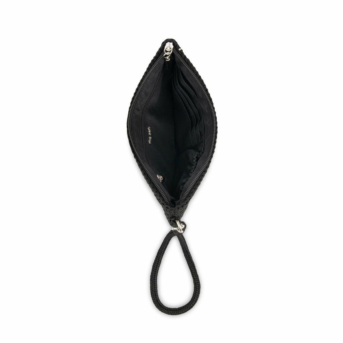 The Sak Vita Wristlet in Black Crochet