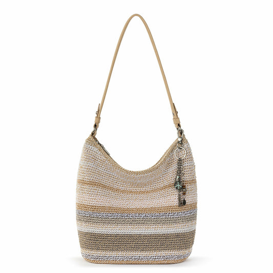 The Sak Sequoia Hobo Bag in Sand Stripe Crochet