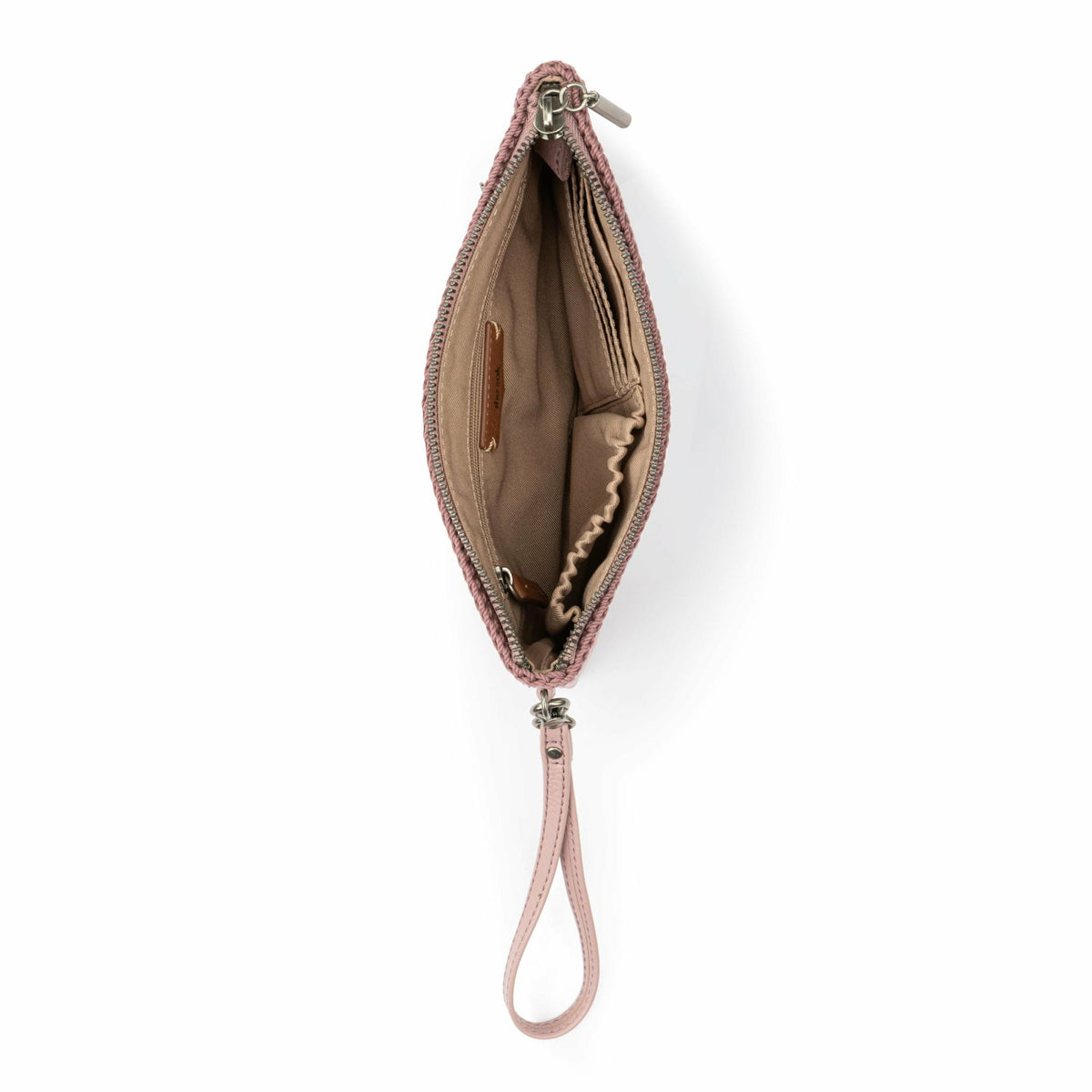 The Sak Vita Wristlet in Rosewood Leather