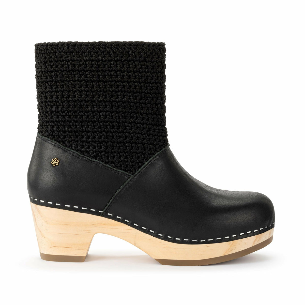 The Sak Paloma Clog Boot in Black Leather