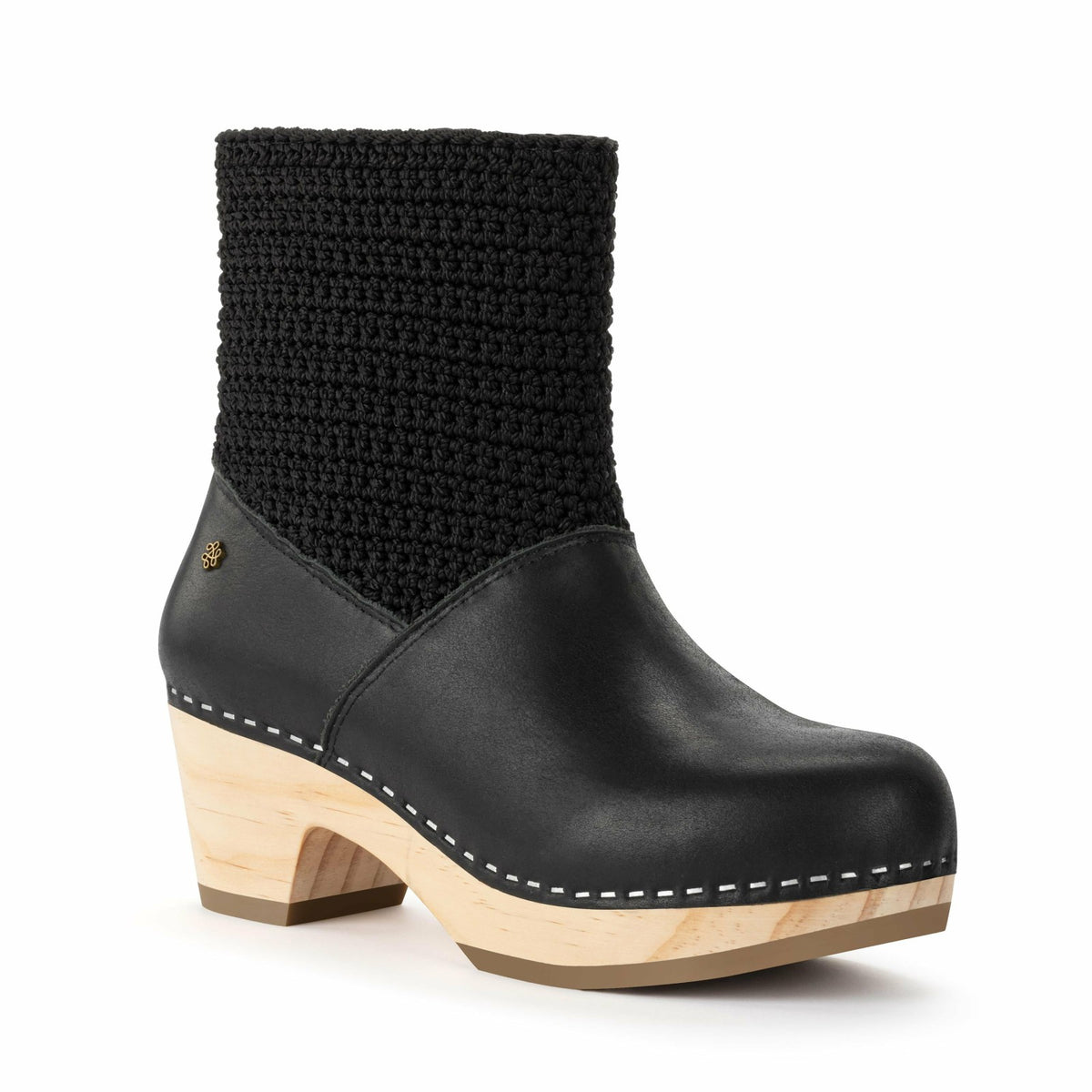 The Sak Paloma Clog Boot in Black Leather
