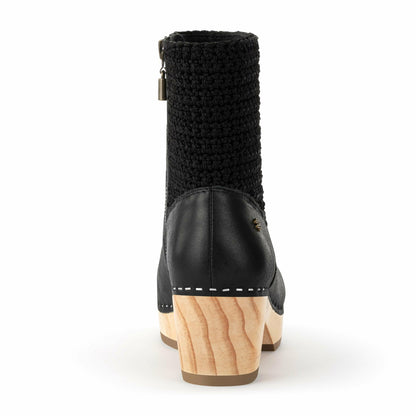 The Sak Paloma Clog Boot in Black Leather
