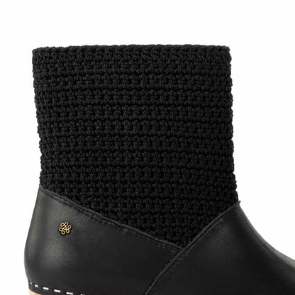 The Sak Paloma Clog Boot in Black Leather