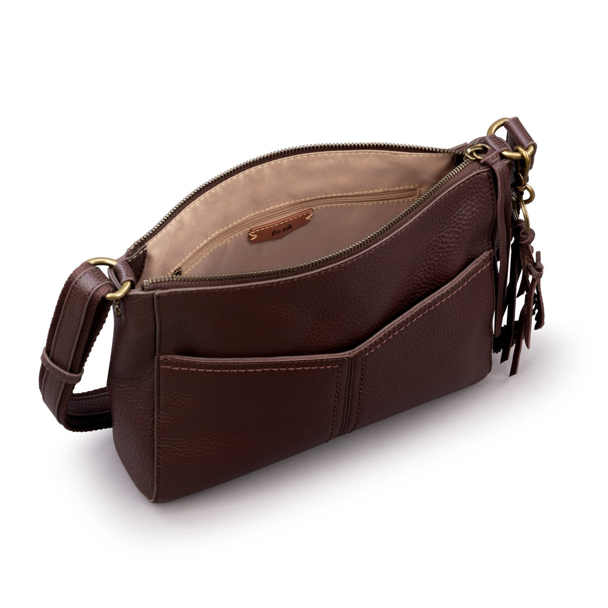 The Sak Alameda Crossbody Bag in Mahogany Leather
